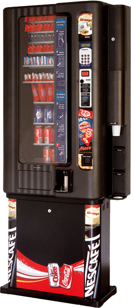 distributore automatico di snack e caffè personalizzato